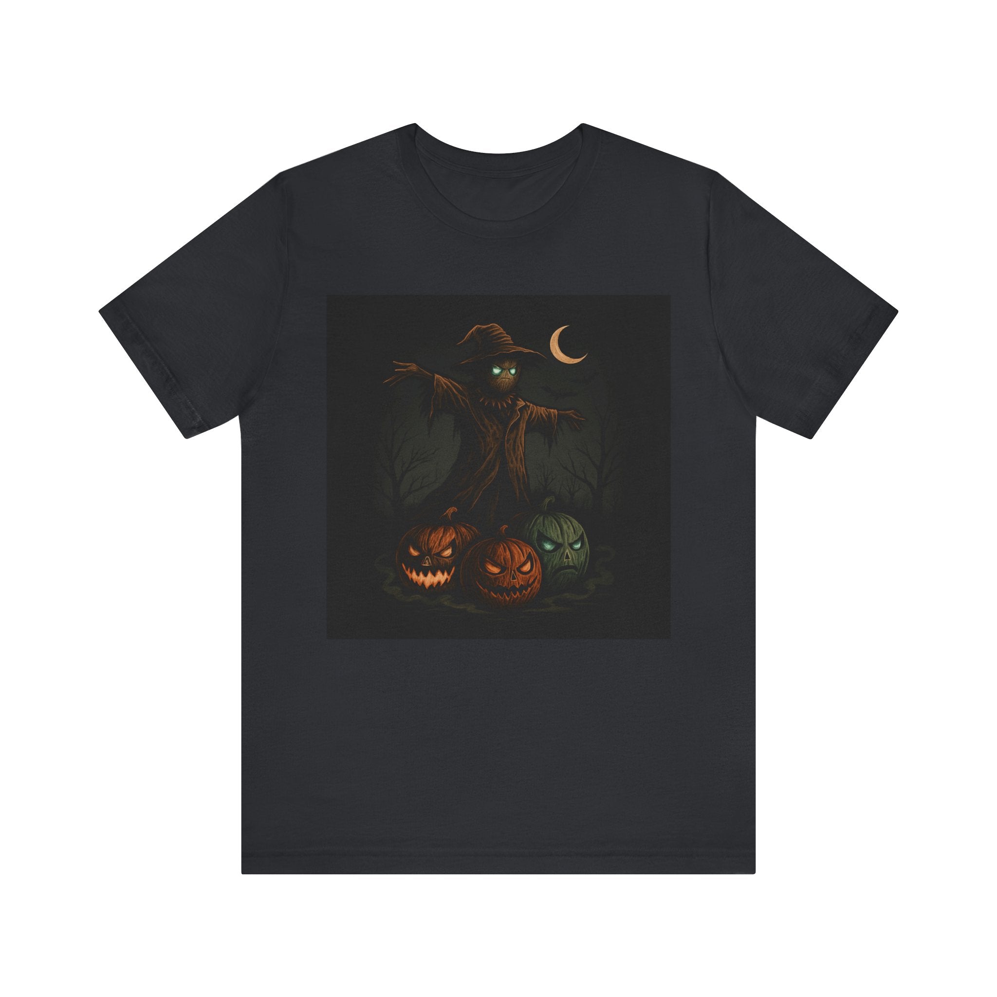 Halloween Scarecrow Tee, Unisex Short Sleeve Shirt for Fall, Spooky Costume Top, Pumpkin Lovers Gift, Perfect for Halloween Celebrations