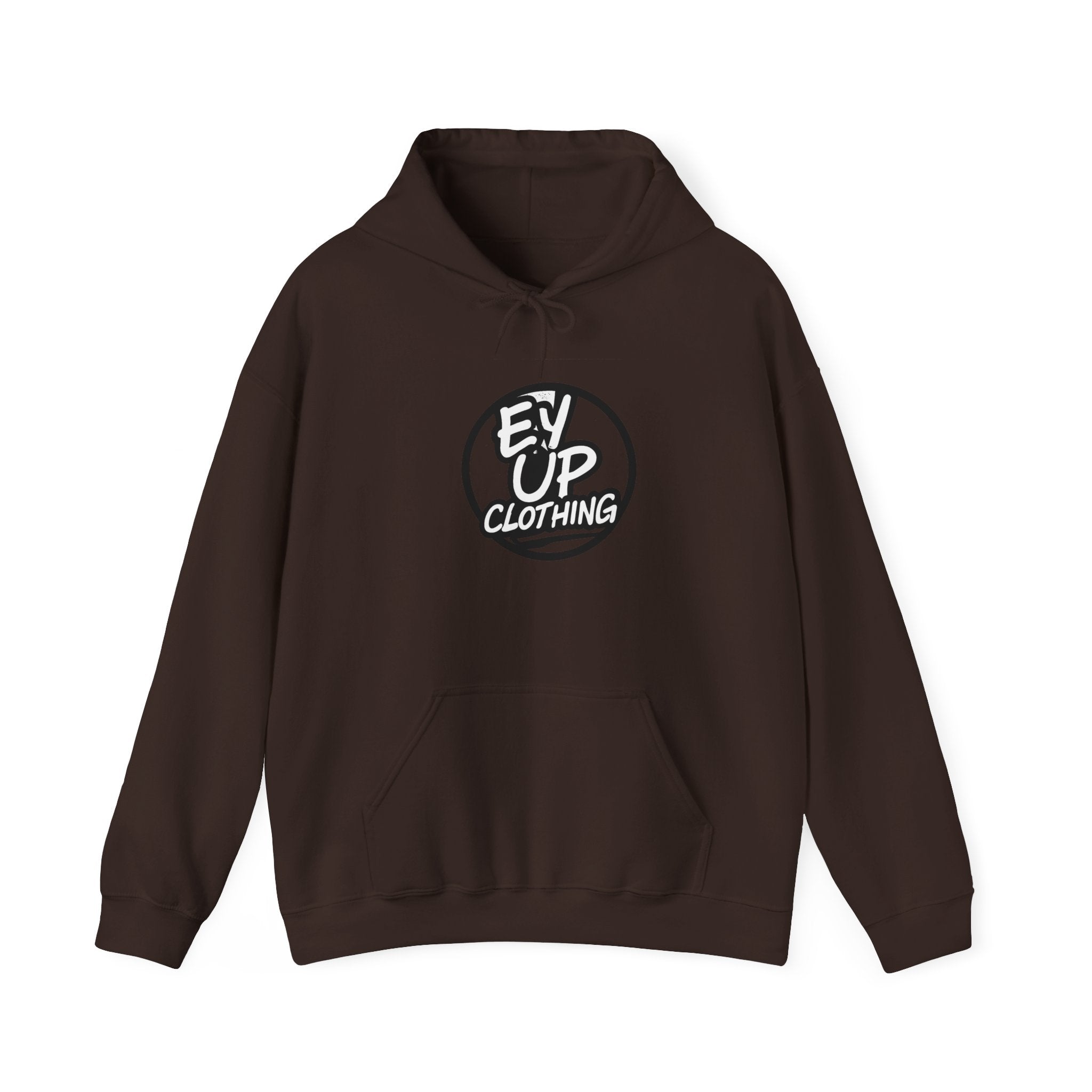 Ey Up Clothing Hoodie — Retro Circle Logo Pullover