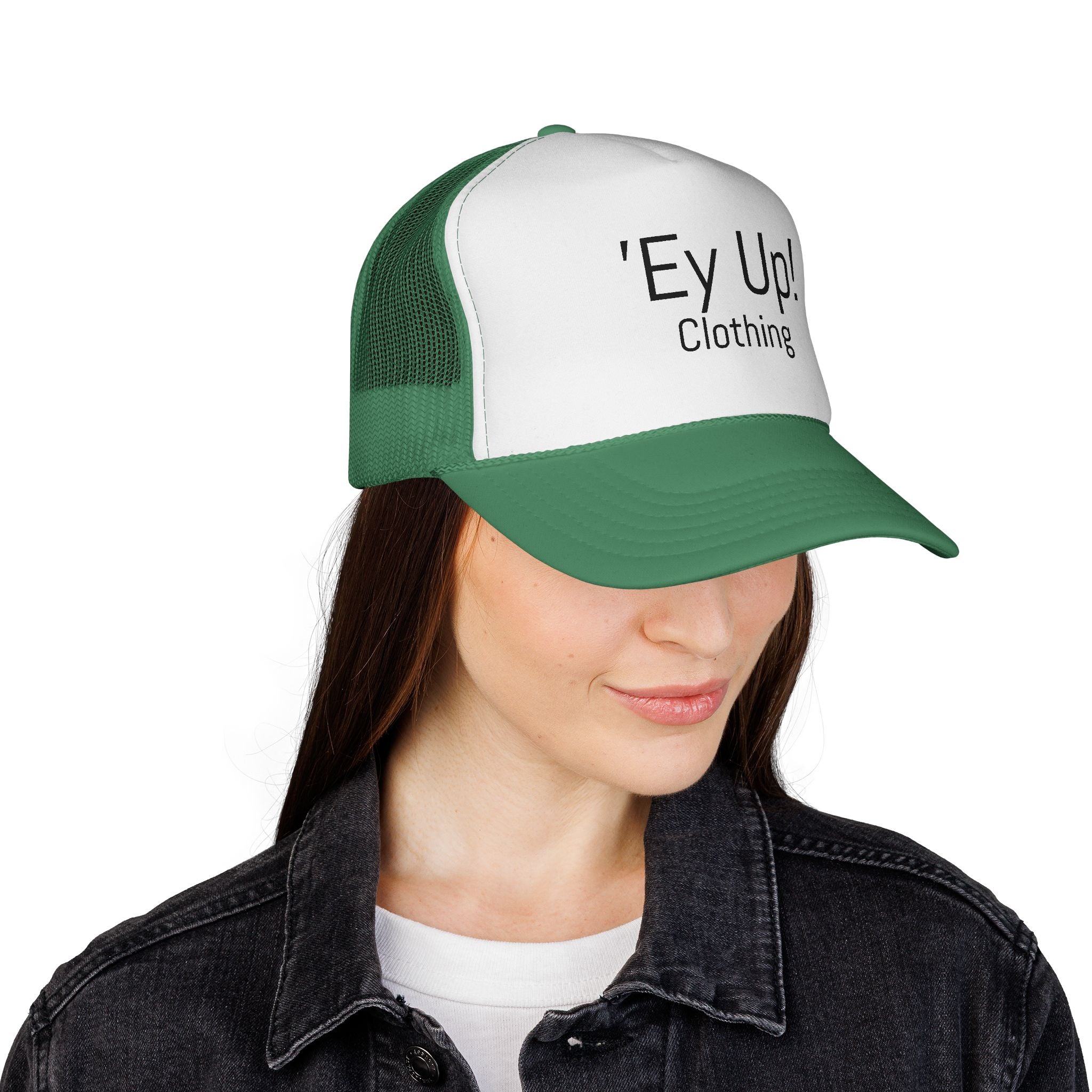 Cool Trucker Cap with 'Ey Up!' Design, Ideal for Outdoor Adventures, Casual Style, Gift for Him/Her, Perfect for Festivals, Sports Events