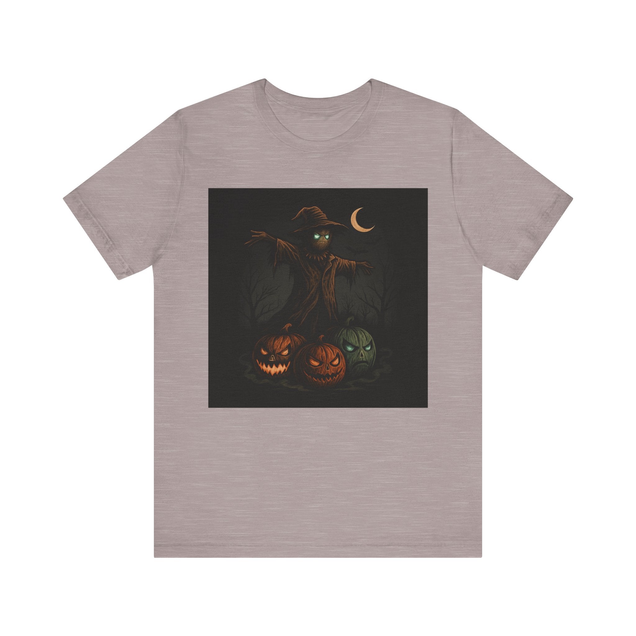 Halloween Scarecrow Tee, Unisex Short Sleeve Shirt for Fall, Spooky Costume Top, Pumpkin Lovers Gift, Perfect for Halloween Celebrations