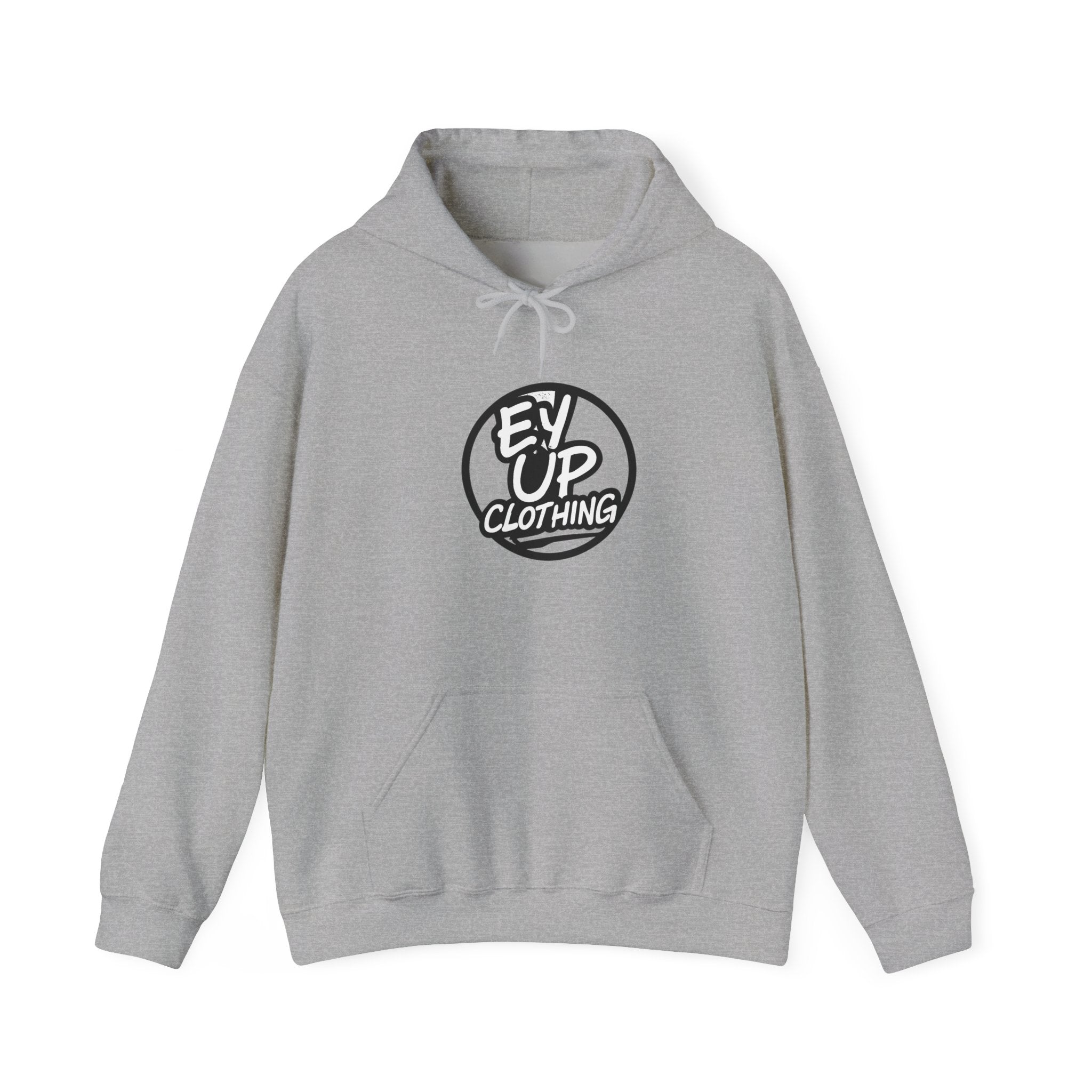 Ey Up Clothing Hoodie — Retro Circle Logo Pullover