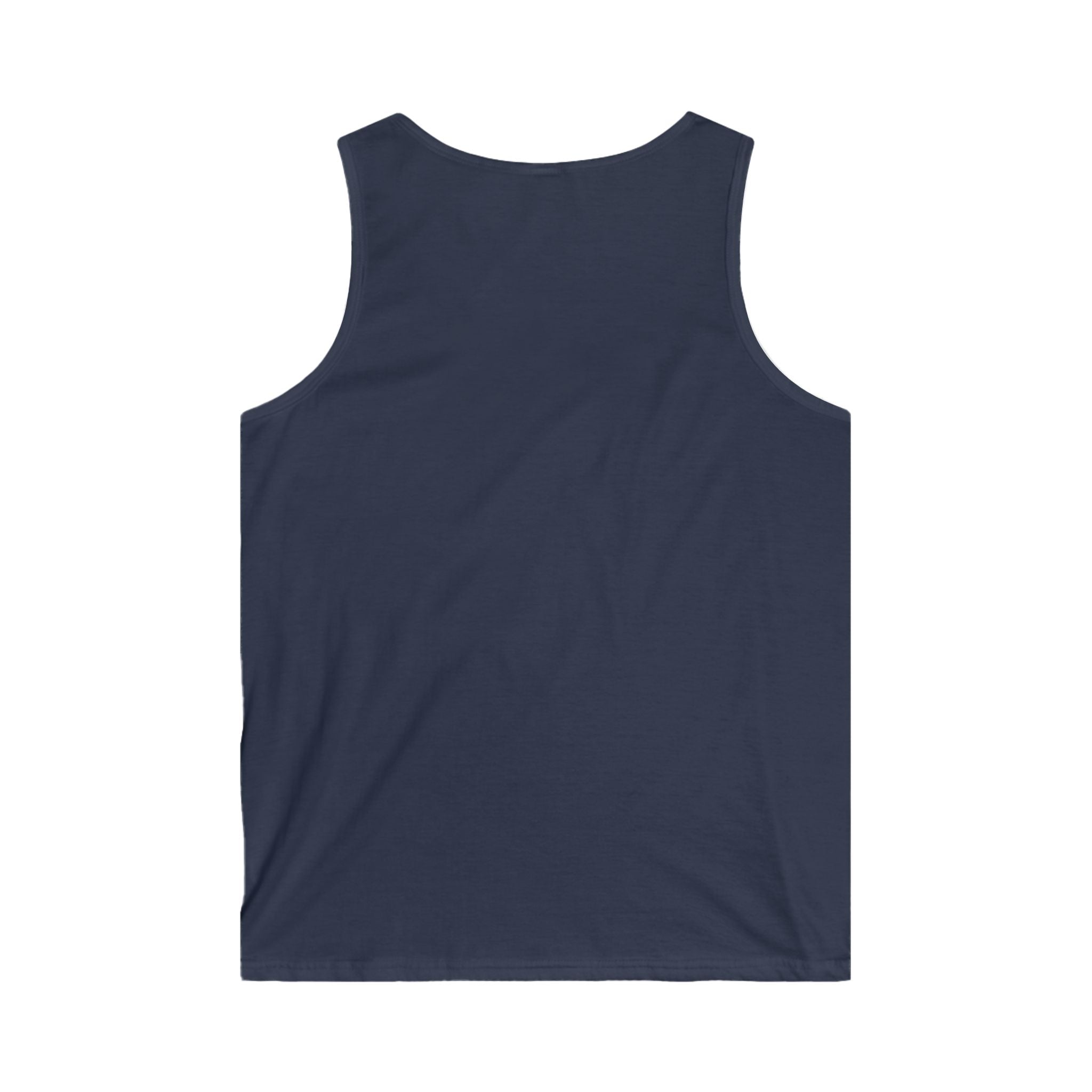 Men's Softstyle Tank Top with 'Ey Up!' Design, Casual Summer Wear, Perfect for Festivals, Beach, Workouts, Gift Idea