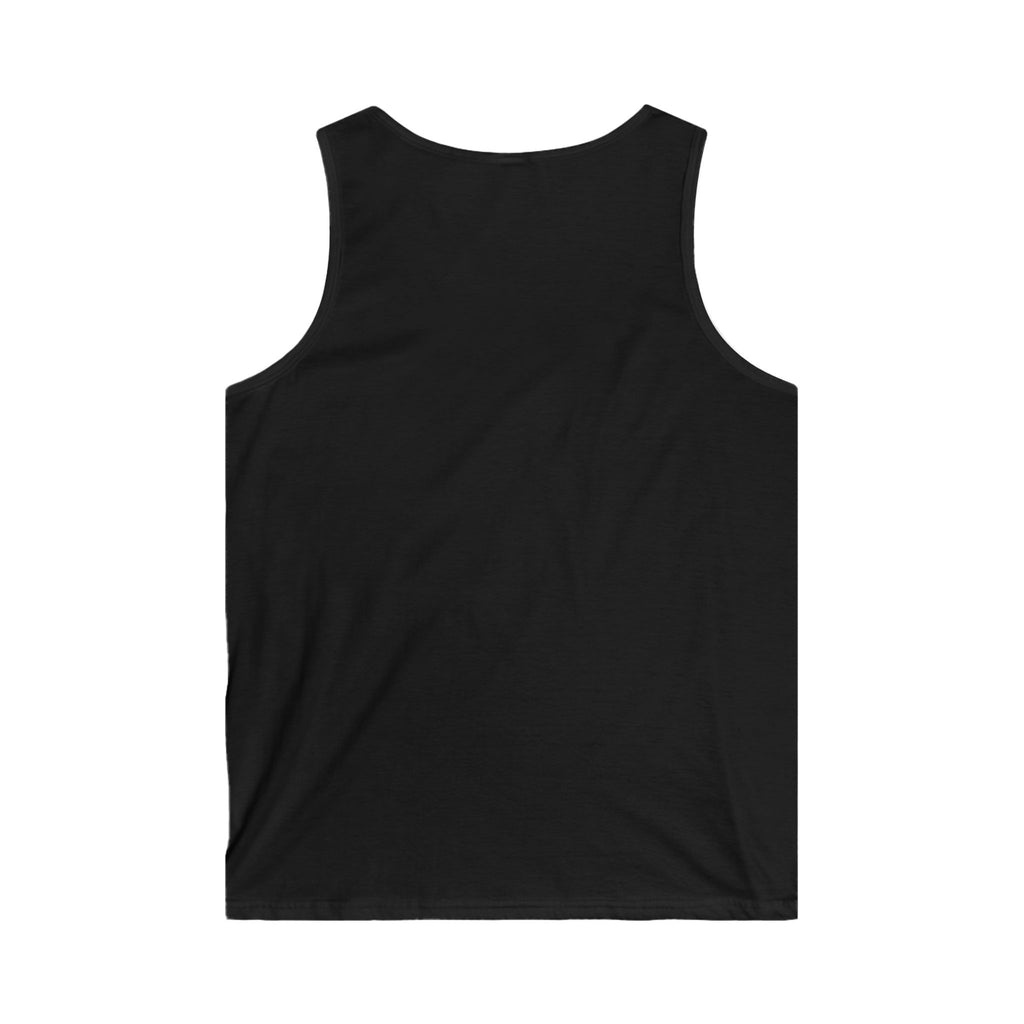 Men's Softstyle Tank Top with 'Ey Up!' Design, Casual Summer Wear, Perfect for Festivals, Beach, Workouts, Gift Idea
