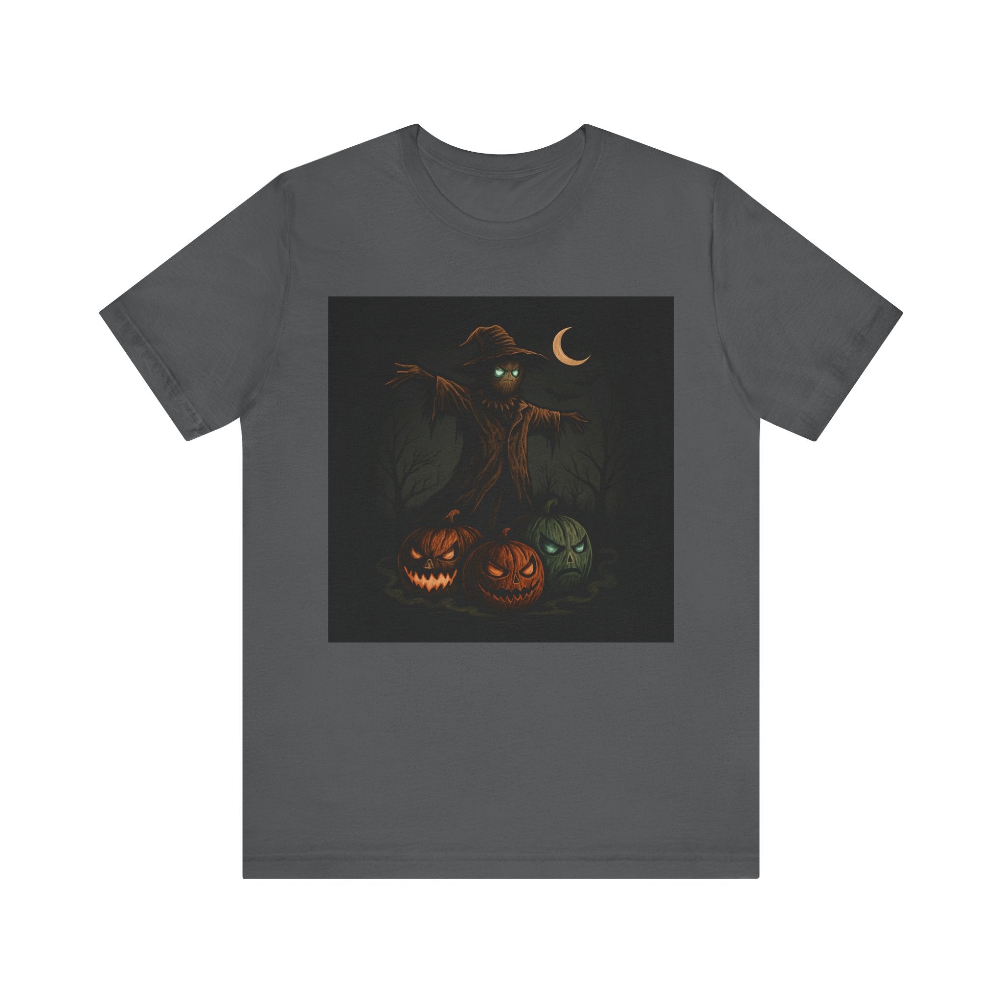Halloween Scarecrow Tee, Unisex Short Sleeve Shirt for Fall, Spooky Costume Top, Pumpkin Lovers Gift, Perfect for Halloween Celebrations