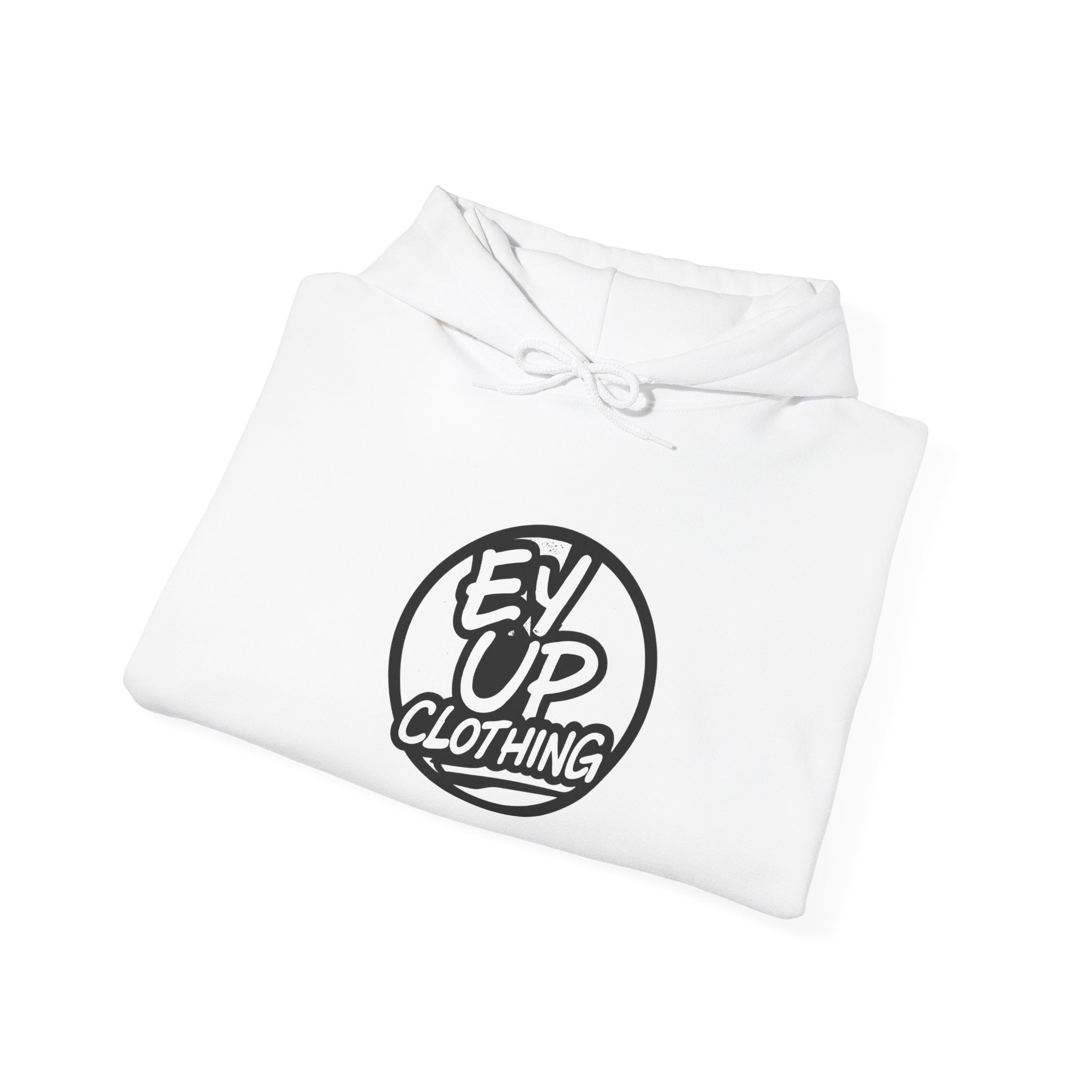 Ey Up Clothing Hoodie — Retro Circle Logo Pullover
