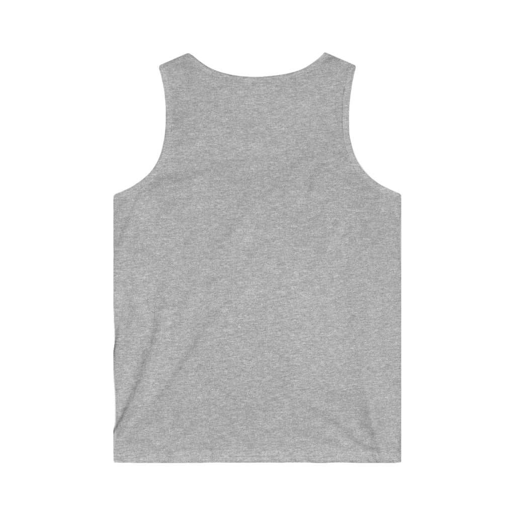 Men's Softstyle Tank Top with 'Ey Up!' Design, Casual Summer Wear, Perfect for Festivals, Beach, Workouts, Gift Idea