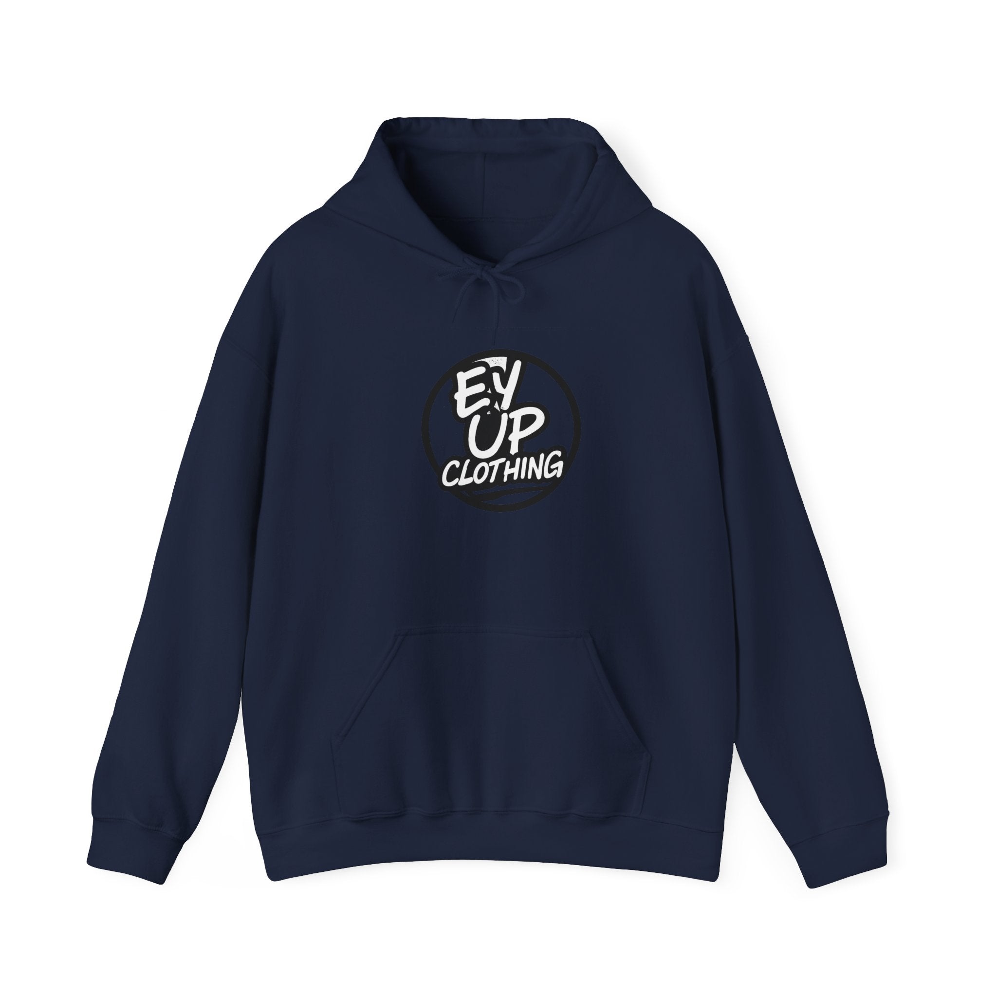 Ey Up Clothing Hoodie — Retro Circle Logo Pullover