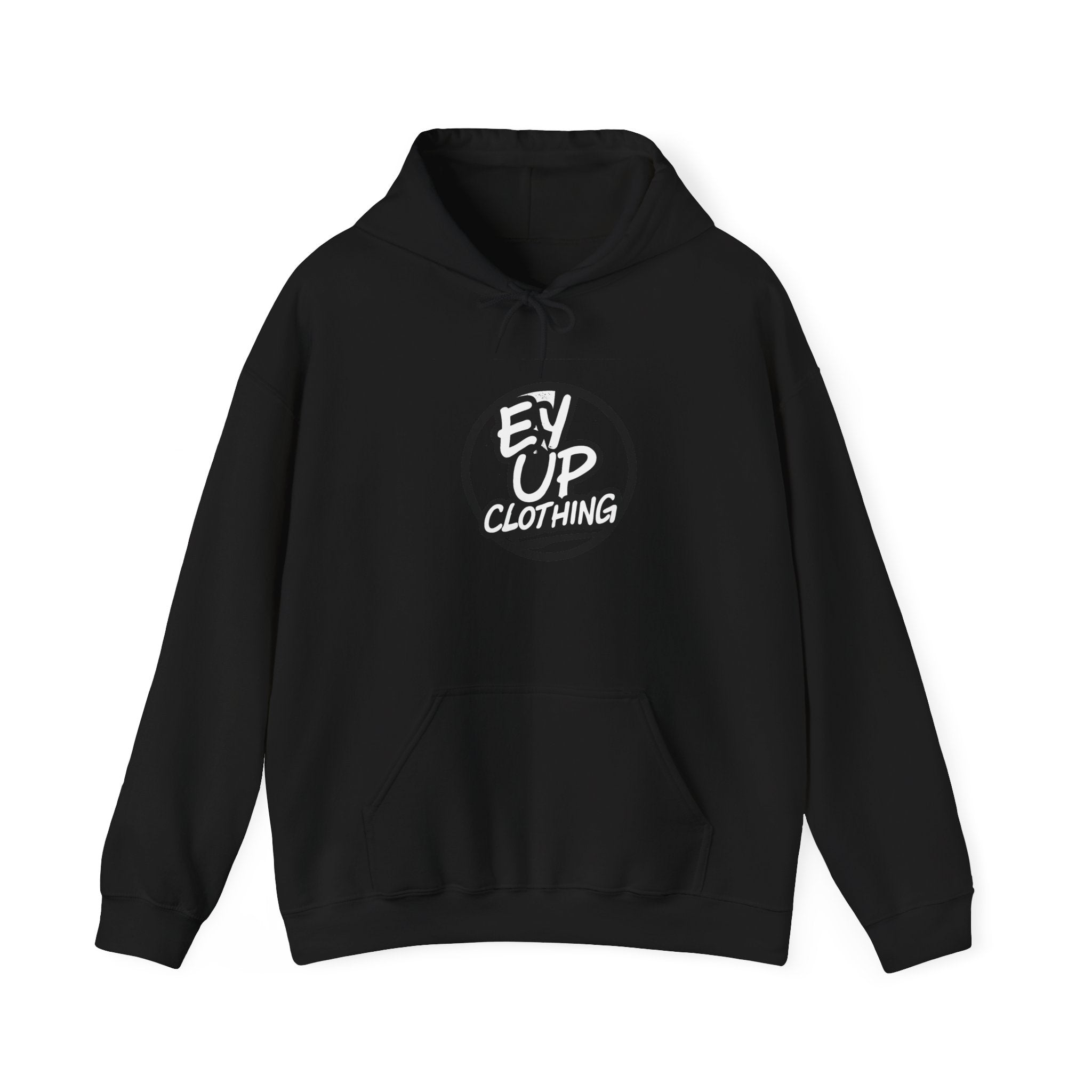 Ey Up Clothing Hoodie — Retro Circle Logo Pullover
