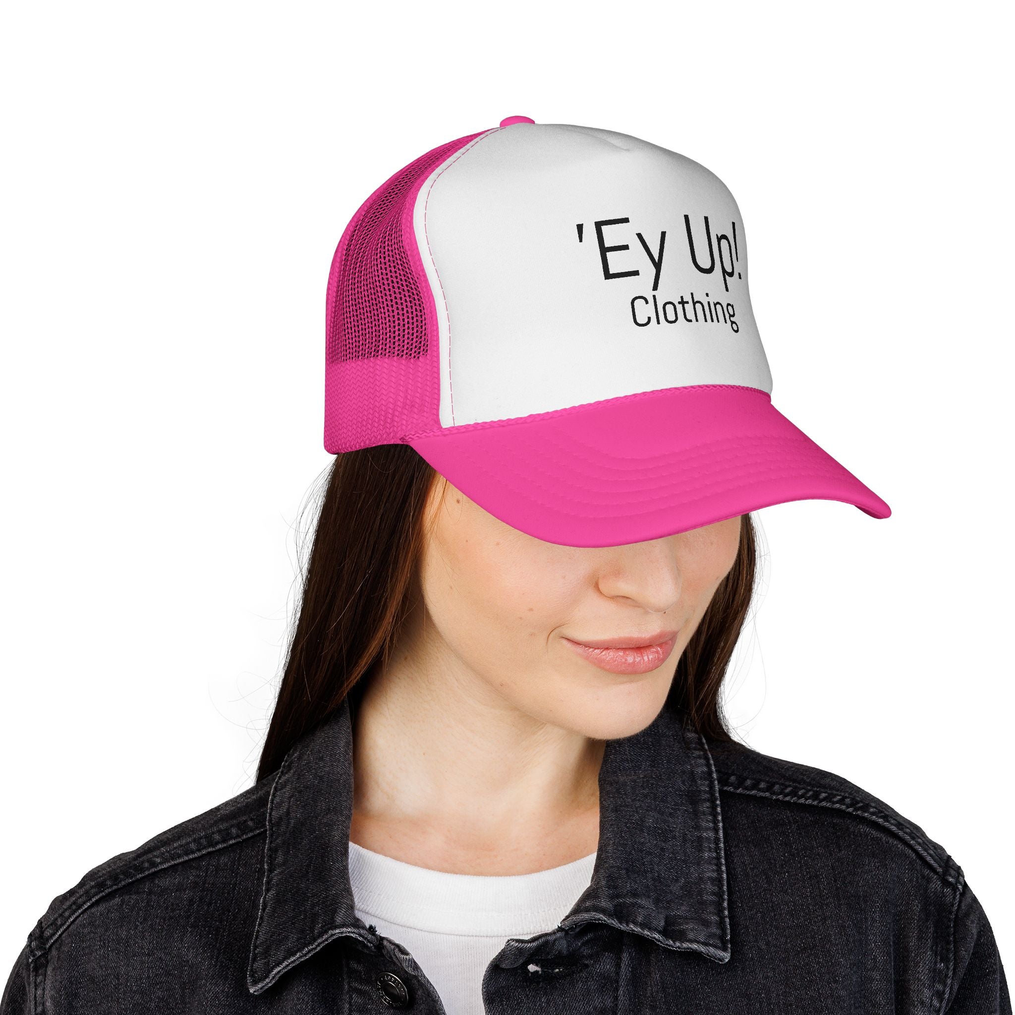 Cool Trucker Cap with 'Ey Up!' Design, Ideal for Outdoor Adventures, Casual Style, Gift for Him/Her, Perfect for Festivals, Sports Events