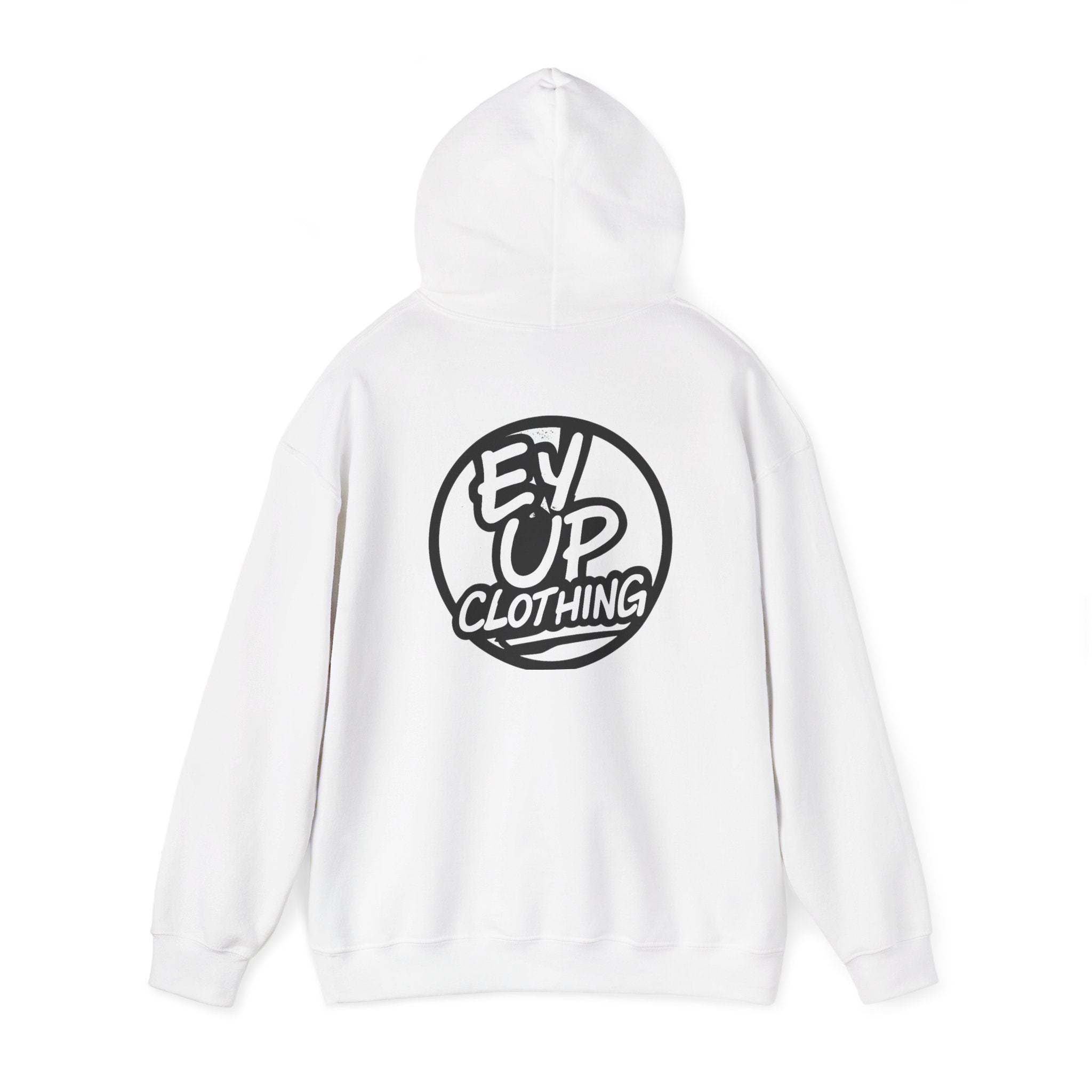 Ey Up Clothing Hoodie — Retro Circle Logo Pullover